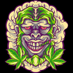 Monkey Marijuana Head