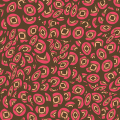 Seamless pattern abstraction of brown squares