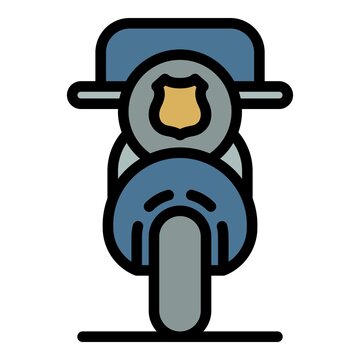 blue police motorcycle front view clip art preview