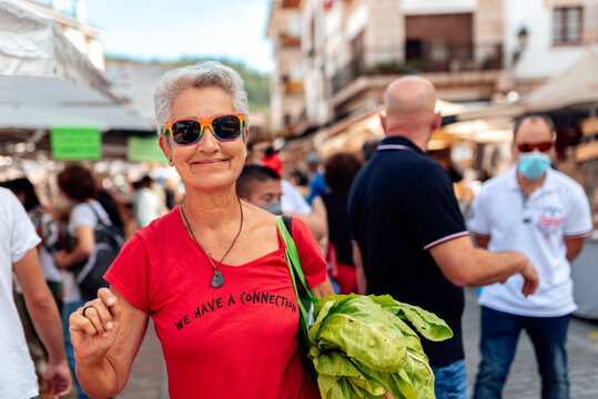 Happy Senior Woman From Lgbt Collective