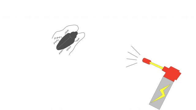 ゴキブリを退治するスプレーのイメージ