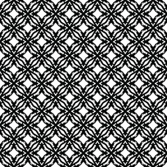 Fototapeta premium Black and white surface pattern texture. Bw ornamental graphic design. Mosaic ornaments. Pattern template. Vector illustration.