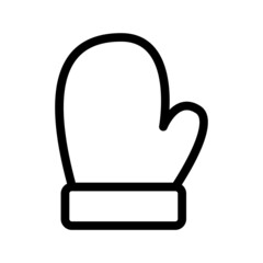 手袋　ミトンのアイコン　mitten vector icon