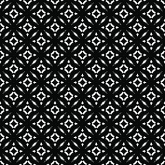 Black and white surface pattern texture. Bw ornamental graphic design. Mosaic ornaments. Pattern template. Vector illustration.