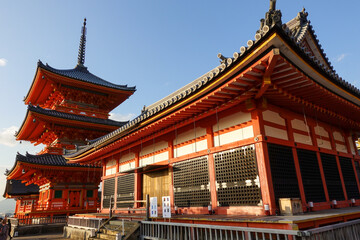 Fototapeta na wymiar Kiyomizu Temple, Buddhist temple, in Kyoto, Japan