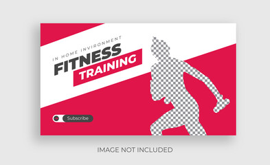 gym fitness youtube thumbnail template