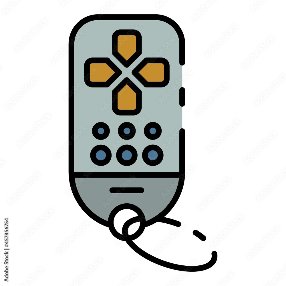 Poster remote control gamepad icon. outline remote control gamepad vector icon color flat isolated