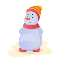 Snowman. Christmas mood. Vector illustration