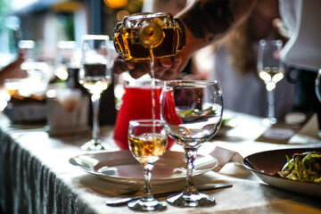 Obraz premium A bottle of champagne as a sign of celebration