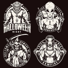 Obraz premium Halloween night vintage designs