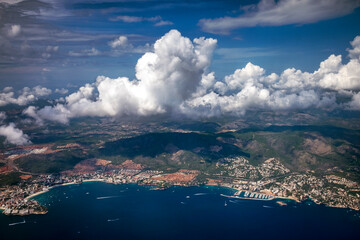 Aerial view over Palma de Mallorca, Spain © Cubista