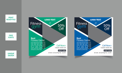 Gym Post Banner Template