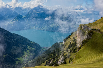View in the Swiss Alps