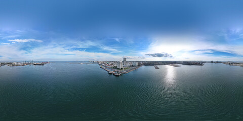 Veracruz international commerce port in Mexico