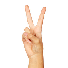 american sign language letter v