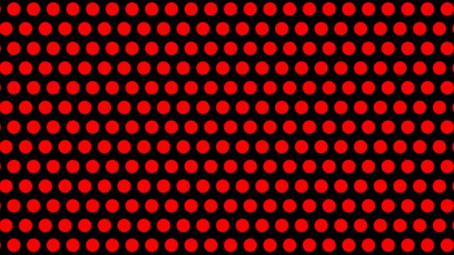 Moving red dots in rows (4K 3840x2160 30fps).