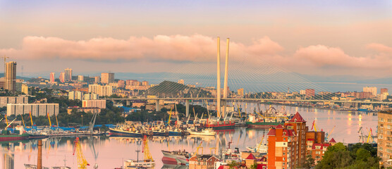 Port of Vladivostok early in the morning