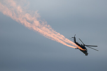 NATO Days 2021, Ostrava, Czechia - September - 18: NATO (North Atlantic Treaty Organization). Wavy and undulated flag of defense alliance and partnership is floating in the air. Documentary of event.