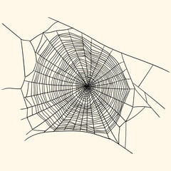 Obraz premium spider web retro vintage illustration