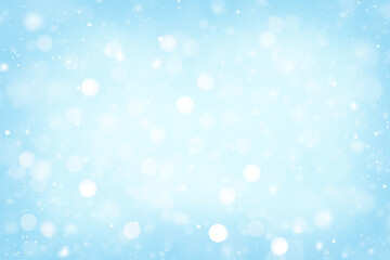 Obraz premium blue lights holiday bokeh. Abstract winter time background.