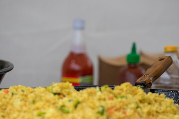 NATO Days 2021, Ostrava, Czechia - September - 18: NATO (North Atlantic Treaty Organization). Wavy and undulated flag of defense alliance and partnership is floating in the air. Documentary of event.