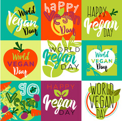 Vegan Day Design Typography Logo