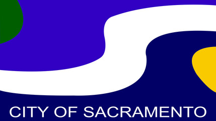 Fototapeta na wymiar Sacramento City Flag California