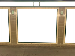 Underground squares for advertisement mockup use front view