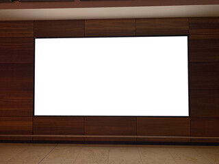 Front view of a billboard for mock purposes