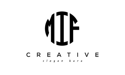 Letter MIF creative circle logo design vector - obrazy, fototapety, plakaty