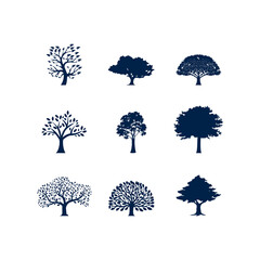 Tree icon, nature company logo, vector illustration.
