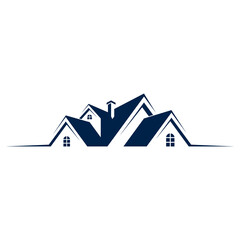 Real estate logo icon flat vector simple isolated illustration signage template design trendy.