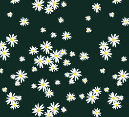 seamless pattern with daisies