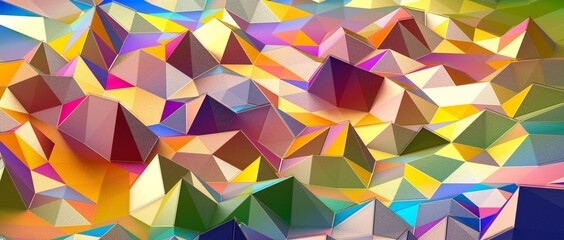 Mosaic triangular low poly style abstract geometric background