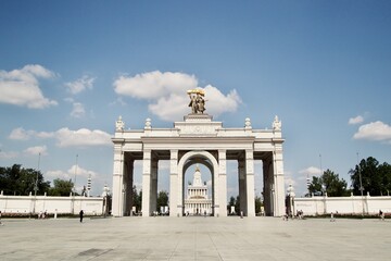 Arch of the main entrance of VDNKh