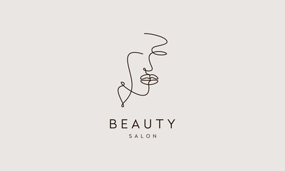 Face Line Art  Women Beauty Salon Logo Design Inspiration