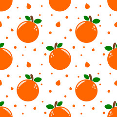 Cute orange seamless pattern