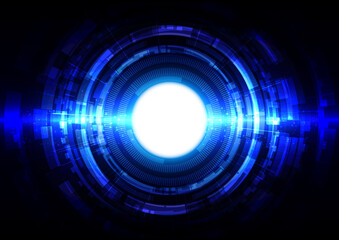 Abstract Vector technology blue light with circle,Technology concept design background. illustration vector design