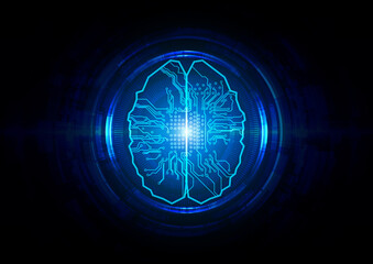 Abstract Vector Brain Artificial intelligence,technology concept design background. illustration vector design