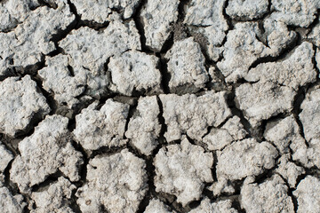 Abstract background from cracks in dry ground. Crisis in agriculture, lack of water, drought. Climatic changes.