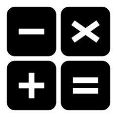 Plus, minus, multiply and equal to mathematics symbol, education maths icon, web element vector illustration design