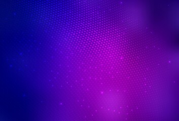 Dark Purple, Pink vector Glitter abstract illustration with blurred drops of rain.