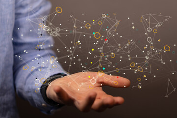 Technology background. Big data concept. Binary