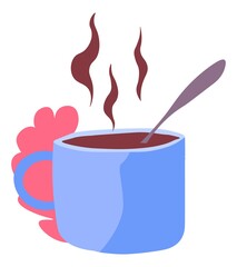 Hot coffee in cup, warm beverage tasty drinks