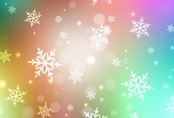 Fototapeta na wymiar Light Multicolor vector pattern in Christmas style.