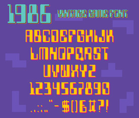 1986 Original Pixel Font 1980s Style Typeface
