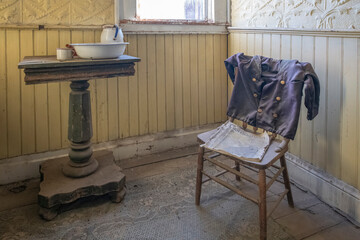 Dusty Old Shirt and Washstand, Bodie Hotel