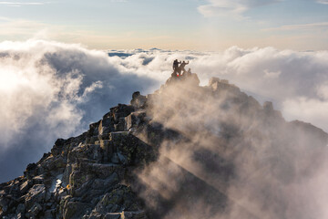 Summer sunsets and sunrises in poland and slovakian high tatras mountains