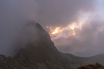 Fototapeta premium Summer sunsets and sunrises in poland and slovakian high tatras mountains