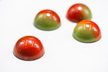 Premium candies on background.